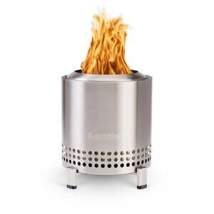 Solo Stove Mesa Tabletop Fire Pit Silver, Smokeless, Wood/Pellet, w/ Stand